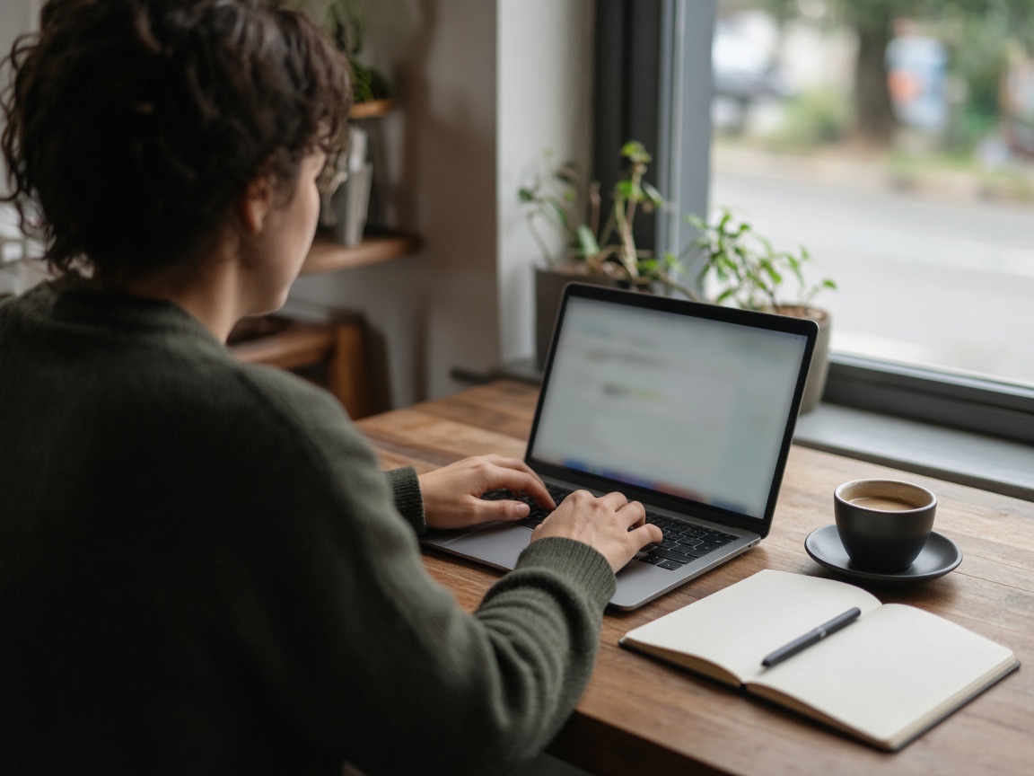 Person creating an event booking on a laptop